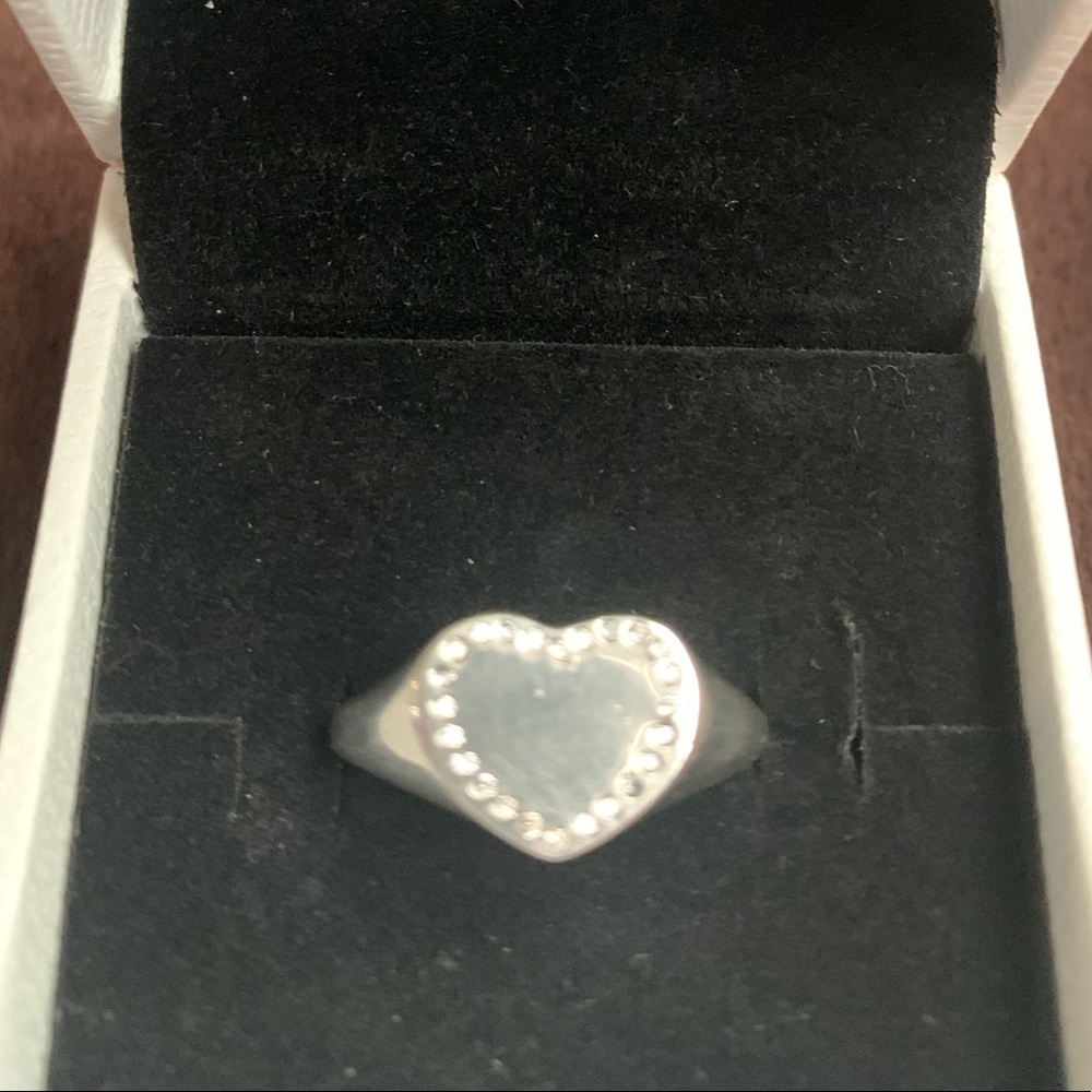Pandora heart shaped ring - size 56 7.5